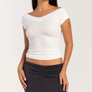Urban Outfitters BDG Shannen Ribbed V-Neck Top